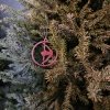 Pink Glitter Pole Dance Xmas Gift Ornament on a fully decorated Christmas tree